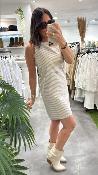Robe beige à rayures PETZ G&M