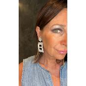 Boucles Oreilles gris clair