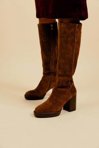 Bottes en cuir camel IRMA EMILIE K