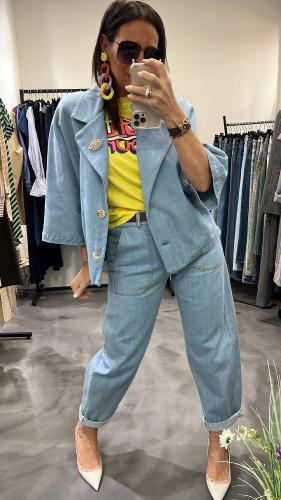 Pantalon large denim clair KXPA0285 KKS