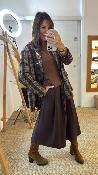 Veste Blazer oversize à carreaux marron et beige JDFNYEMP DIXIE