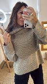 Pull poncho court camel taupe MARO EK