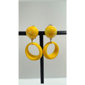 Boucles Oreilles jaune 