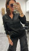 Blouse satine noir 50644219
