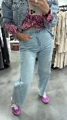 Jeans Mom Fit clair délavé 50939239