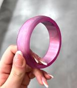 Bracelet jonc rose givré