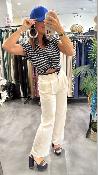 Pantalon large ecru PATRICIA LPE 