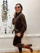Combinaison velours marron CANDIDE