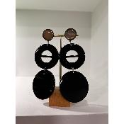Boucles Oreilles Oriane noir