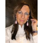 Boucles Oreilles rose et transparent