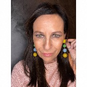 Boucles Oreilles perles multicolores 