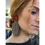 Boucles Oreilles  pailleté acétate 