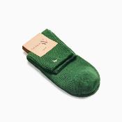 Chaussettes Amy vertes côtelées CH003VT