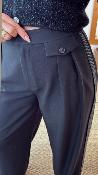 Ensemble tailleur noir bande côté 52315529 MM