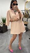 Robe courte rose pâle M2352A MR
