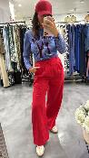 Pantalon tailleur en lin rouge PHIL G&M