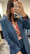 Veste trench long demin bleu KXCP0041 KKS