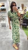 Top cache coeur vert et beige TIPHAINE LPE