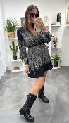 Robe courte à motifs KXAB1119 KKS