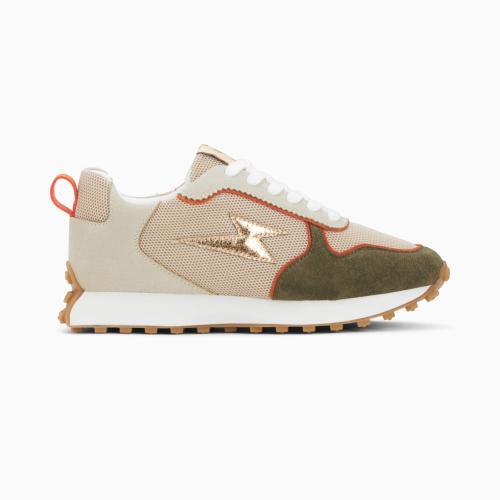 Basket kaki et beige LUNELLE WU BK2780