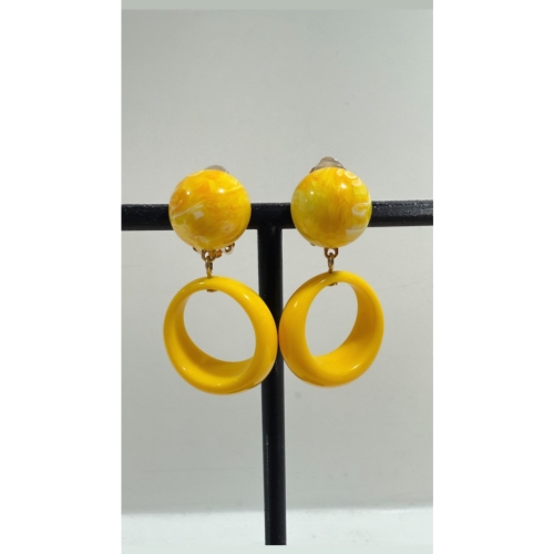 Boucles Oreilles jaune 