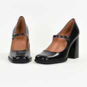 Escarpins  talons cuir TILLY noir 