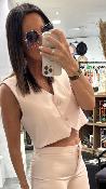 Veste gilet barman rose KXGL0355 KKS