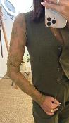 Gilet de costume sans manches kaki  M6263G MR