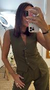 Gilet de costume sans manches kaki  M6263G MR
