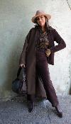 Pantalon velours côtelé marron chocolat WJV026 NT
