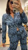 Veste blazer éclair bleu 50686229