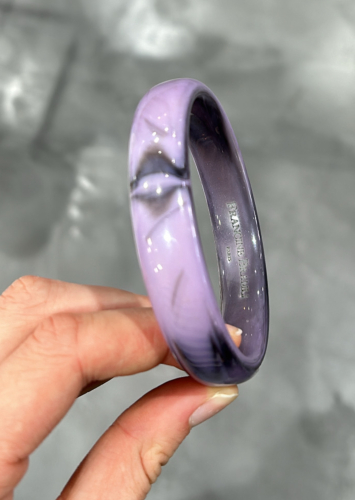 Bracelet jonc violet gris