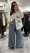 Chemise blanche oversize à écusson 51034219