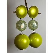 Boucles Oreilles vert pomme 