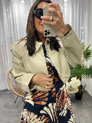 Veste courte simili beige 50940369 MM