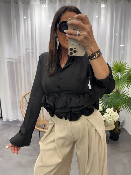 Chemise courte noir D34E0178 SOUVENIR