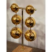 Boucles Oreilles  perles dorées