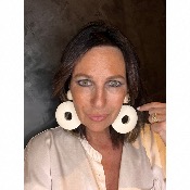 Boucles Oreilles donut beige