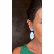 Boucles Oreilles maldives bleu ciel