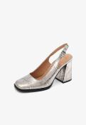 Sandales escarpins argent RILEY EmilieK