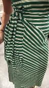 Robe mi longue ligne tennis vert WJU024 NT