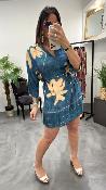 Robe courte fluide indigo M2394 MR