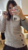 Pull manches longues col rond beige WKV053 NT