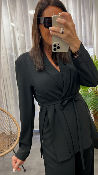 Veste blazer ceinturée noir M6213G MR