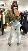 Chemise oversize ajourée kaki 51078219 MM