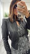 Veste en cuir noir T37Y0362 Souvenir 