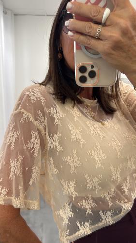 Top en dentelle beige TW51JMX IMPERIAL