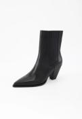 Bottines santiag en cuir noir LAURENCE EMILIE K
