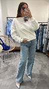 Pull cache-coeur blanc KXMA0187 KKS