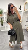 Robe chemise longue kaki AFRPKER IMPERIAL